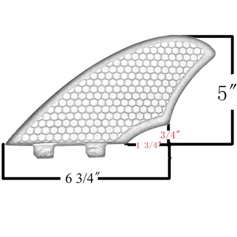 FCS UP Surf twin keel fins