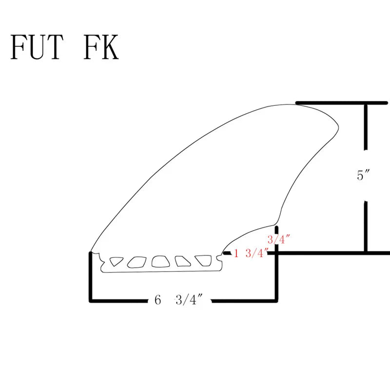 UPSURF FUTURE KEEL FINS pinne gemelle 