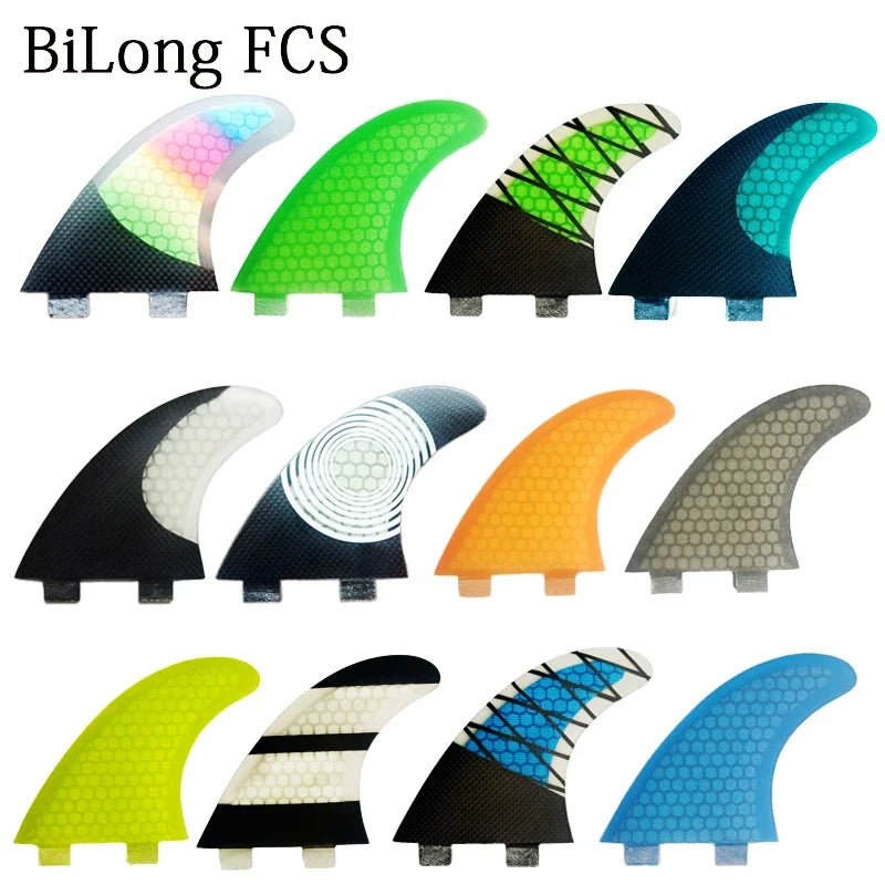 Quillas de tabla de surf BiLong FCS FINS en fibra de vidrio